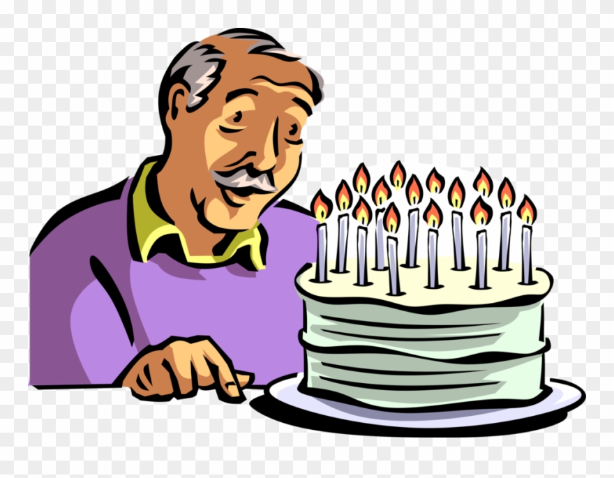 Vector Illustration Of Retired Elderly Senior Citizen - Grandparent Birthday Clip Art - Png Download