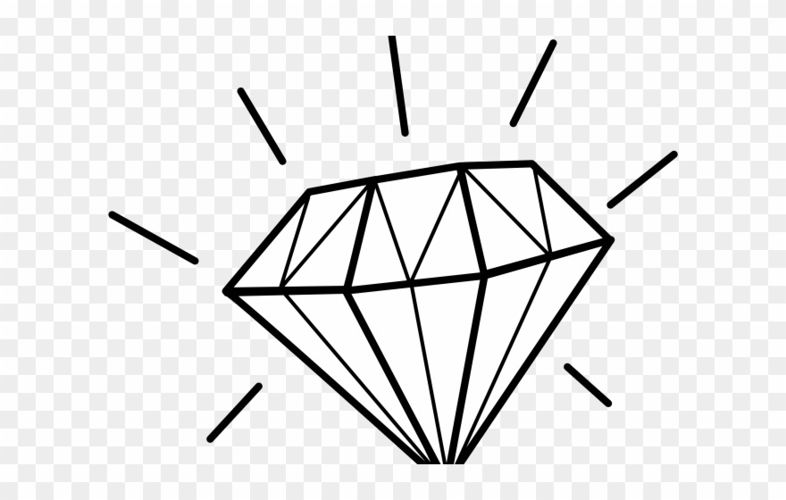 Drawn Diamond Diamond Mineral - Transparent Diamond Clipart Png