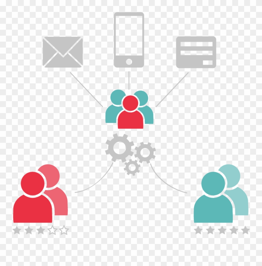 Audience Segmentation Icon Showing Division Of Users Clipart