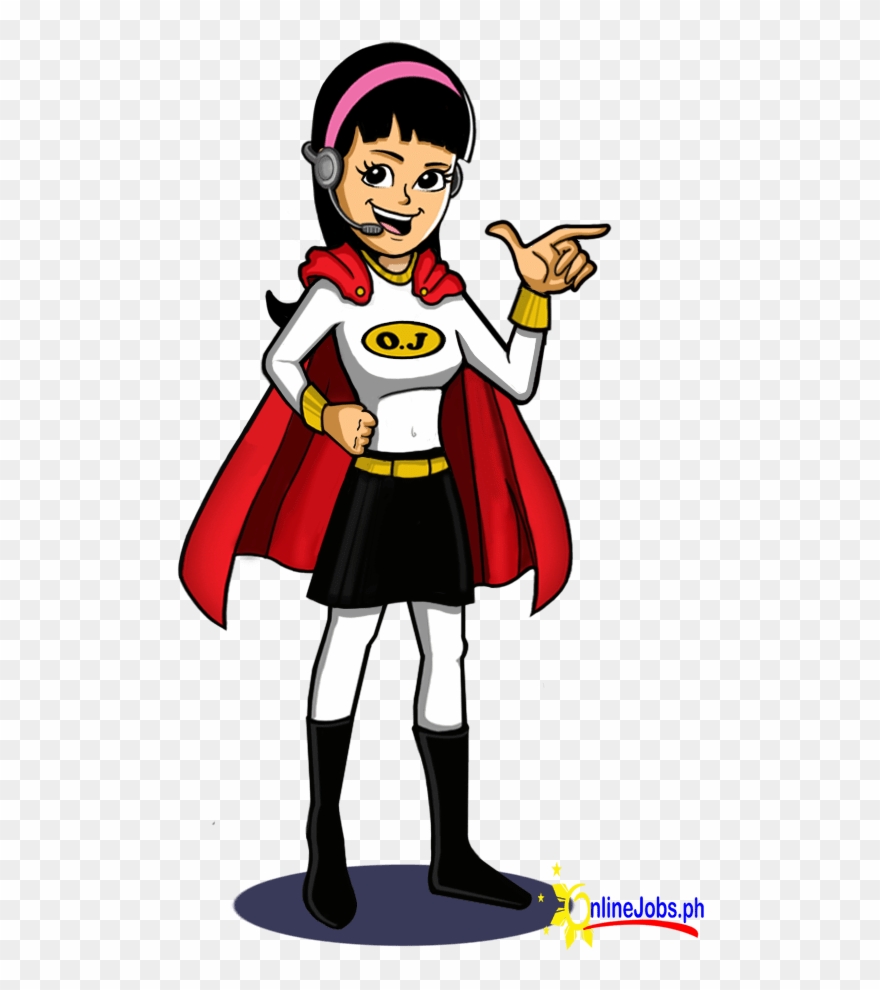Super Va Girl - Cartoon Clipart