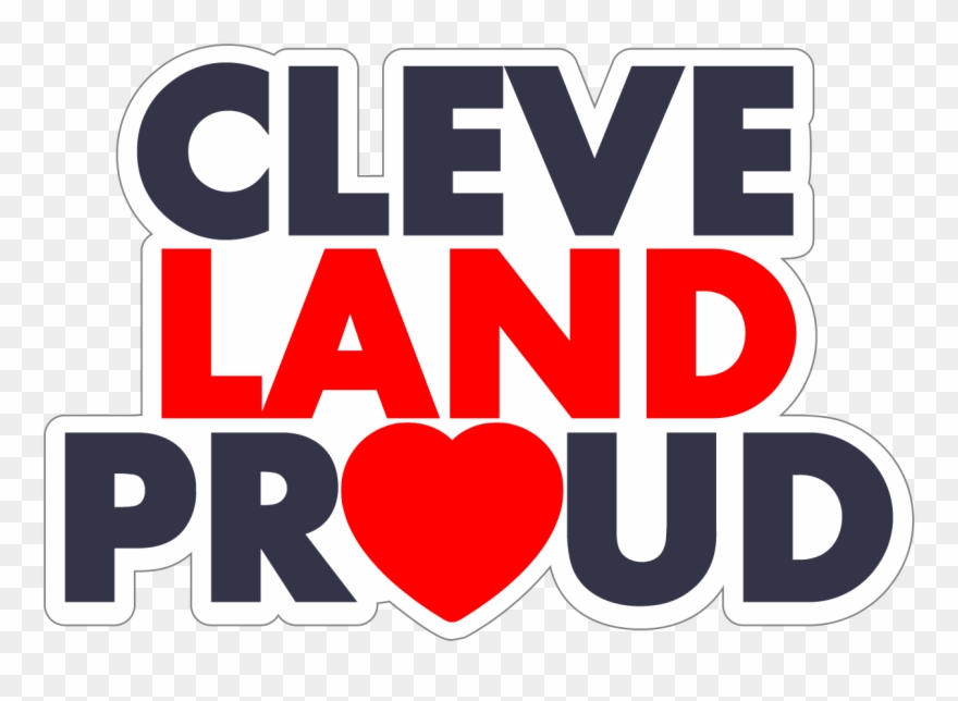 Cleveland Proud White Lucky Dog Design Studio Ⓒ - Graphic Design Clipart