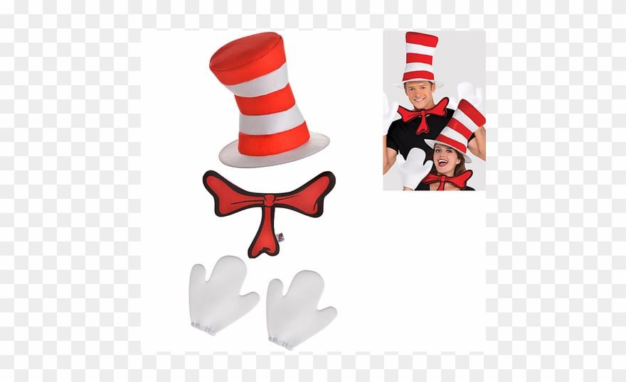 Cat In The Hat Costume Accessory Kit Clipart
