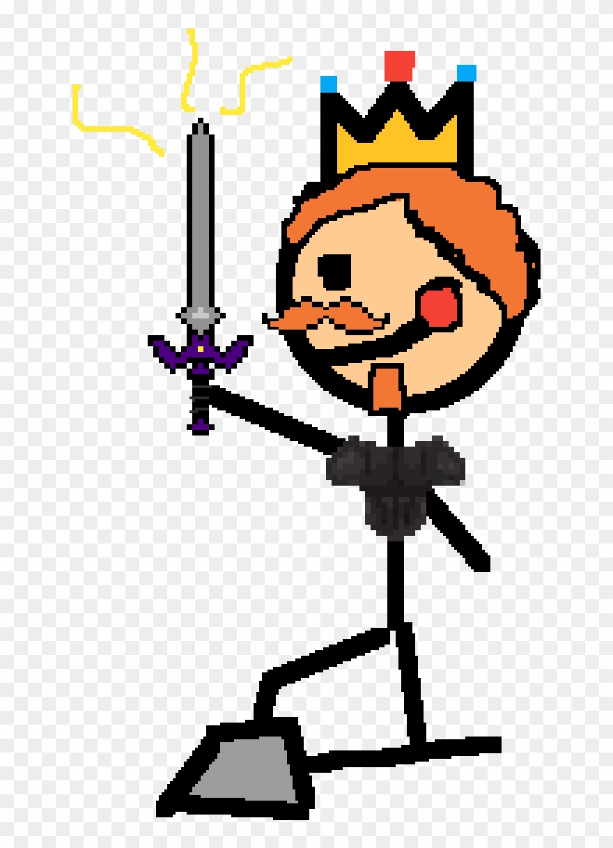 Mighty Stick King - Cartoon Clipart