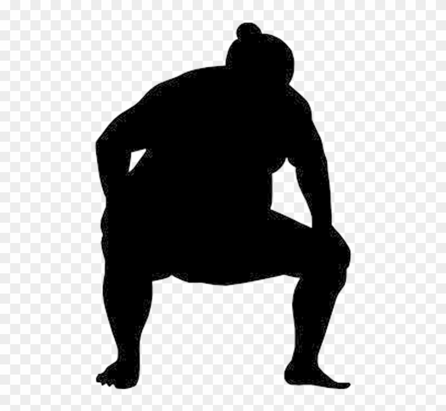 Sumo Wrestler $1 - Silhouette Clipart