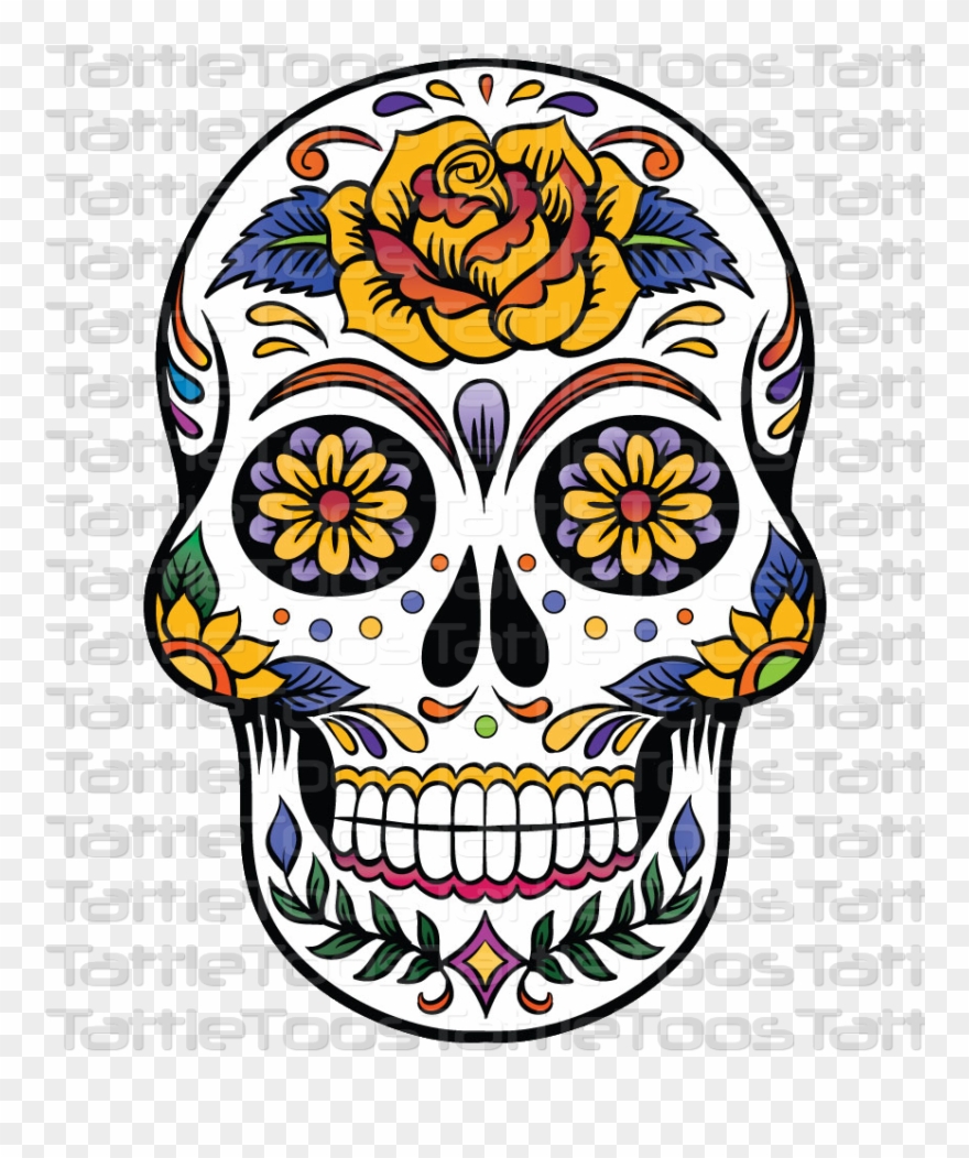 Sugskull - Mexican Skull Vintage Clipart
