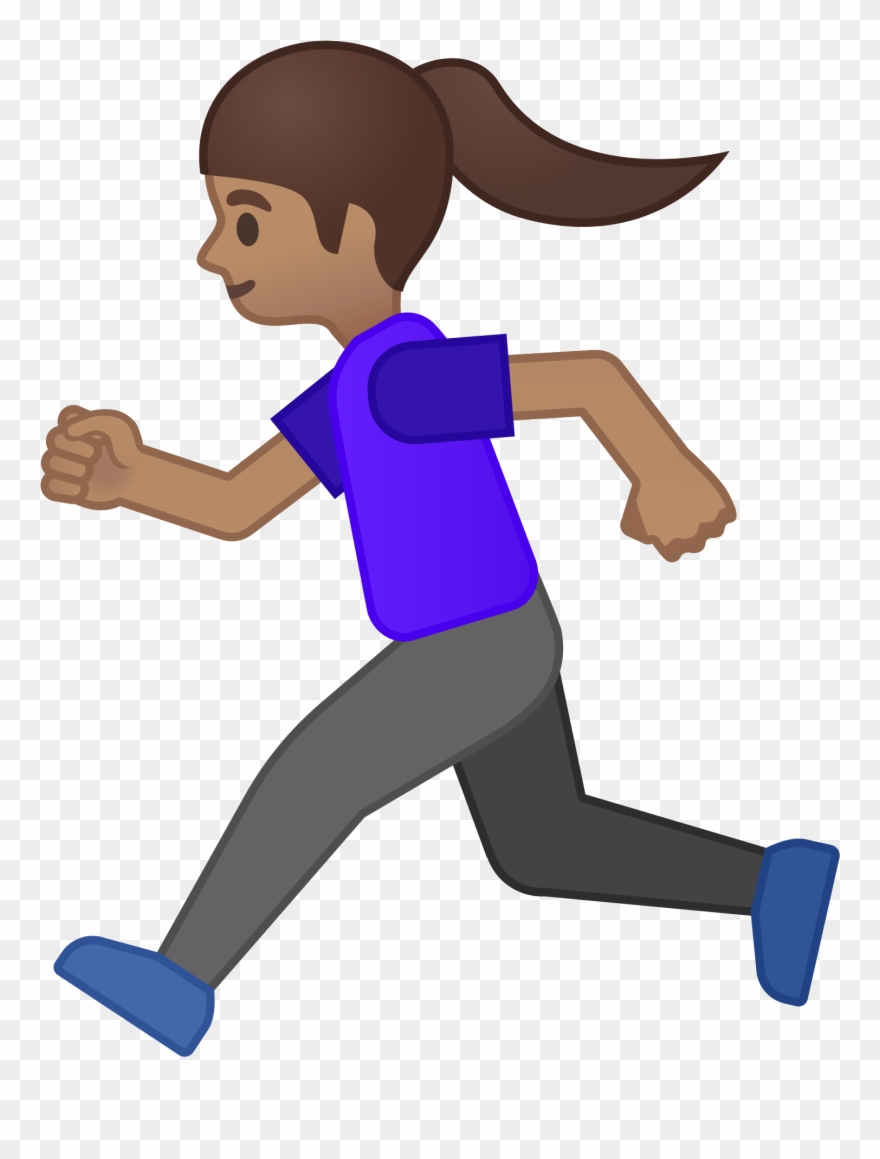 Open - Emoji Mujer Corriendo Clipart