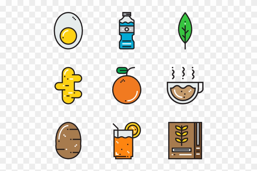 Healthy Food 50 Icons Clipart