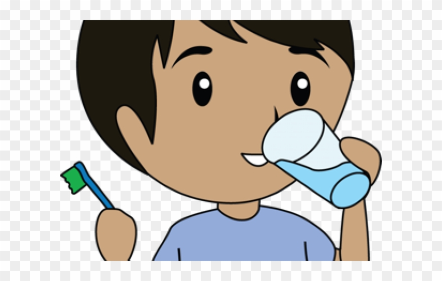 Teeth Clipart Toothbrush - Rinse Teeth Clipart - Png Download