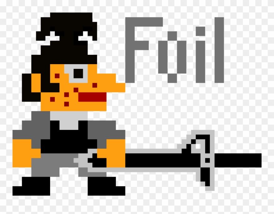 Foil Man Mario Pixel Art By Levi - 8 Bit Pixel Mario Clipart