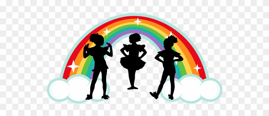 Children Dancing Silhouette Clipart