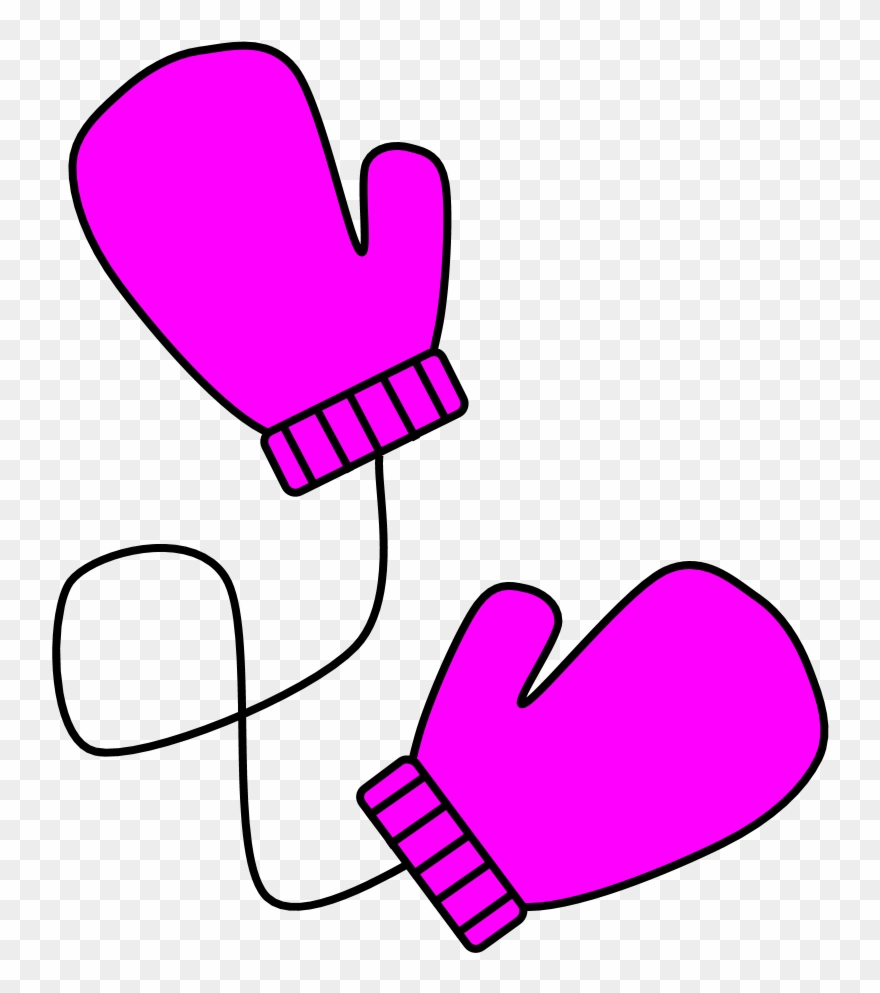Mittens, Connected, Violet, Png - Violet Clipart