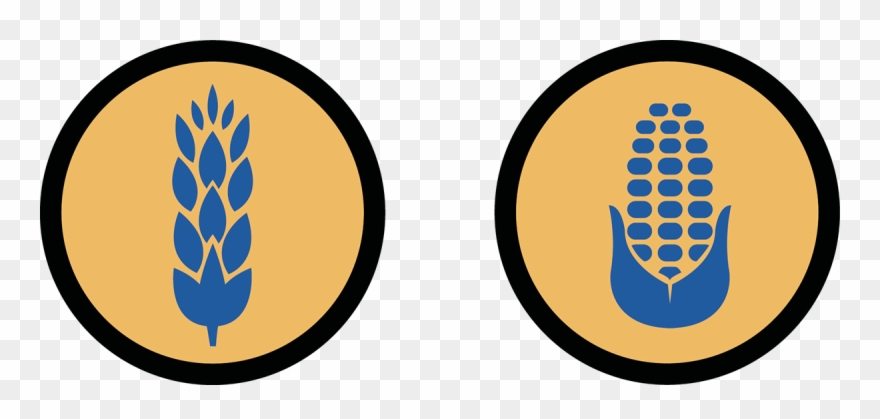 Icons Indicating Barley And Corn Flavours Respectively - Emblem Clipart