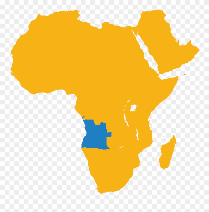 Angola Map - Spanish Speaking Countries In Africa And Europe Clipart