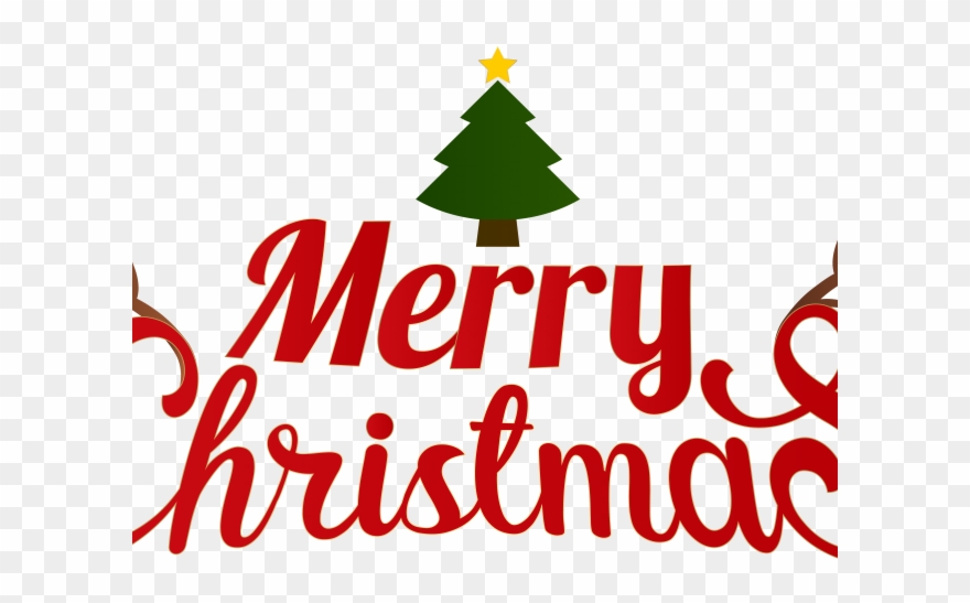 Merry Christmas Clip Art - Christmas Tree - Png Download