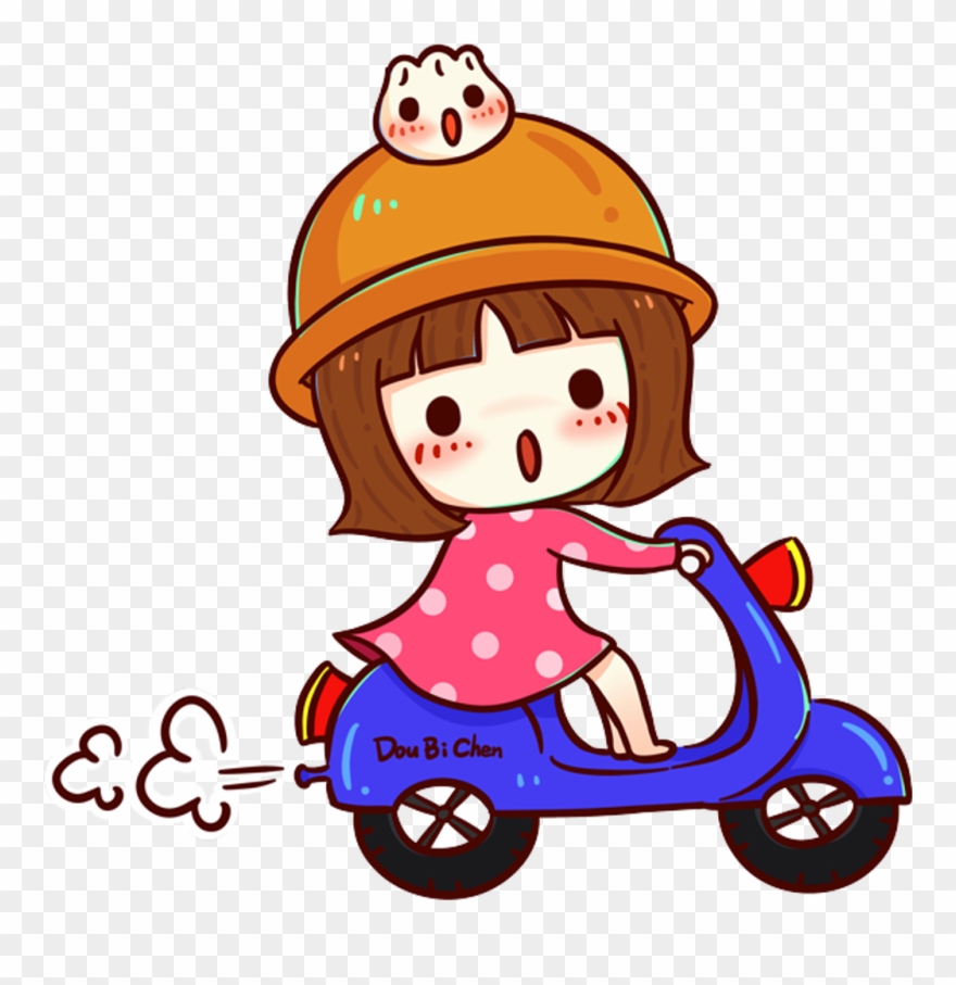 Girl Sticker - Cute Cartoon Png Clipart