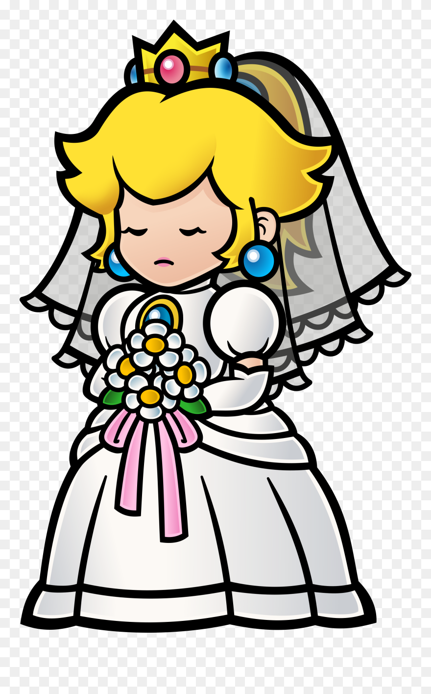 728 X 1098 0 - Princes Peach Paper Mario Clipart