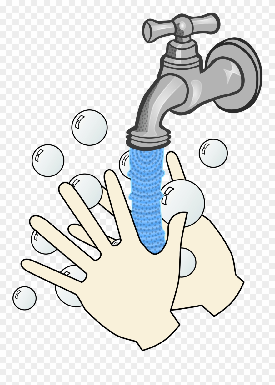 Hand Washing Hands 4 Clipart - Wash Hands With Soap And Water - Png Download