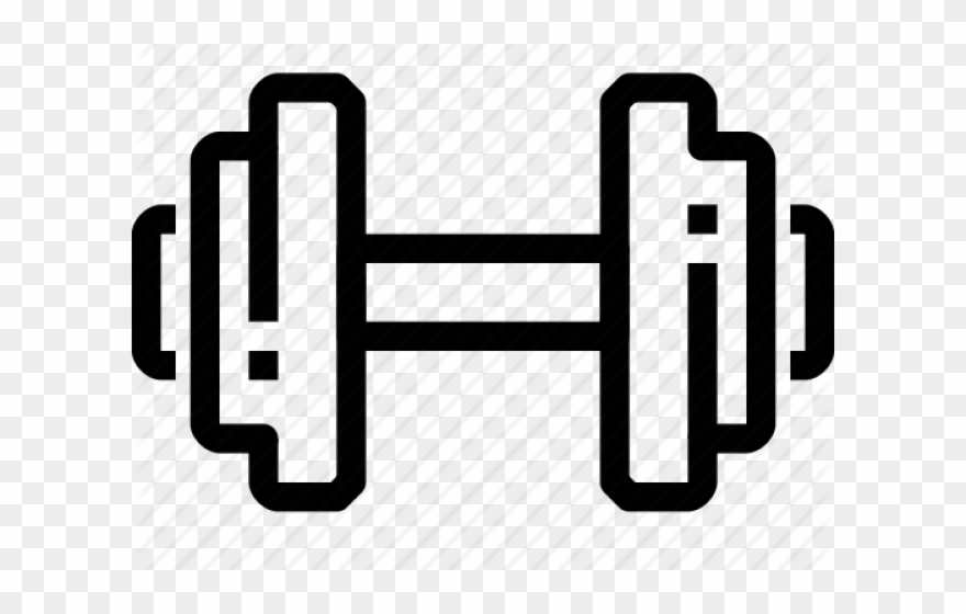 Dumbbells Clipart Health Fitness - Dumbbell Heart Icon - Png Download