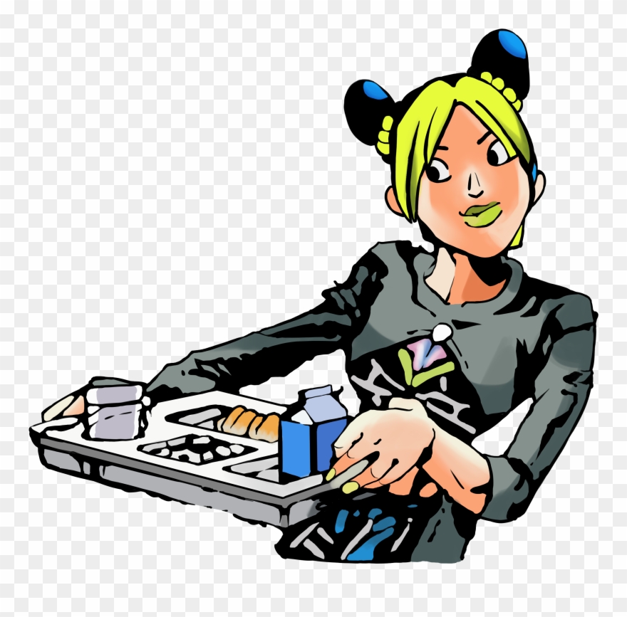 Part 6jolyne Holding A Tray But It's Recreated In High - Jolyne Kujo Holding Tray Clipart