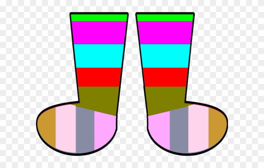 Socks Clipart Pair - Crazy Socks Clip Art - Png Download