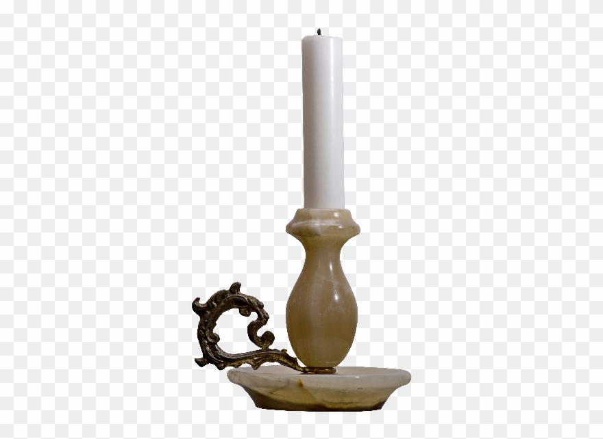 Candle With Candlestick Png Clipart