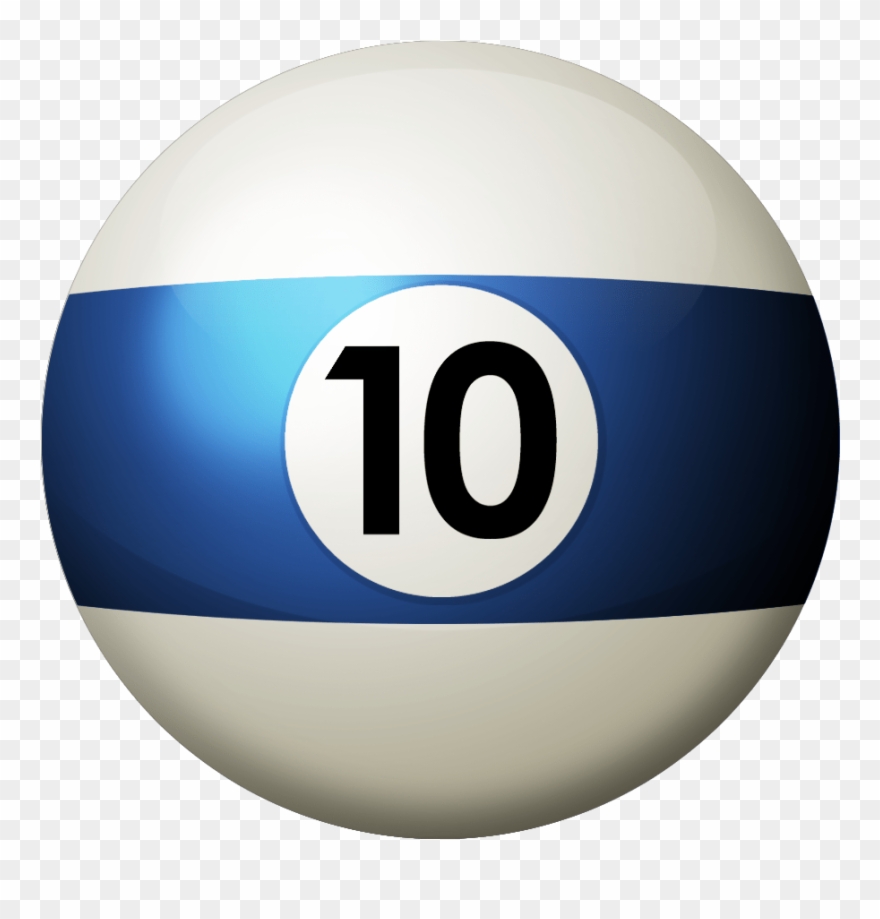 Pool Billiards Balls - Pool Ball 10 Png Clipart