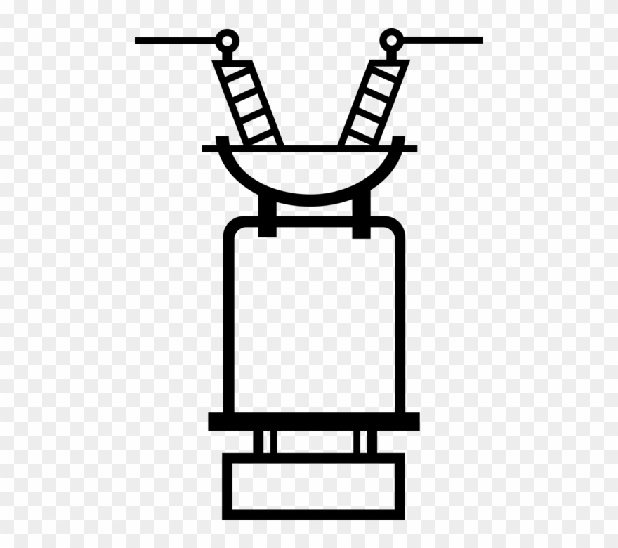 Vector Illustration Of Power Transmission Line Insulator Clipart