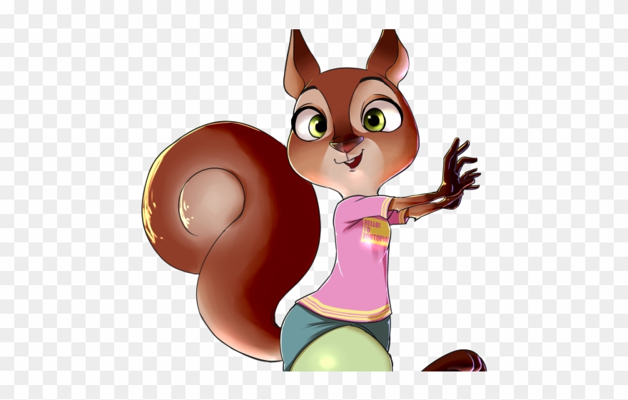 Squirrel Clipart Female Squirrel - Red Squirrel Character - Png Download