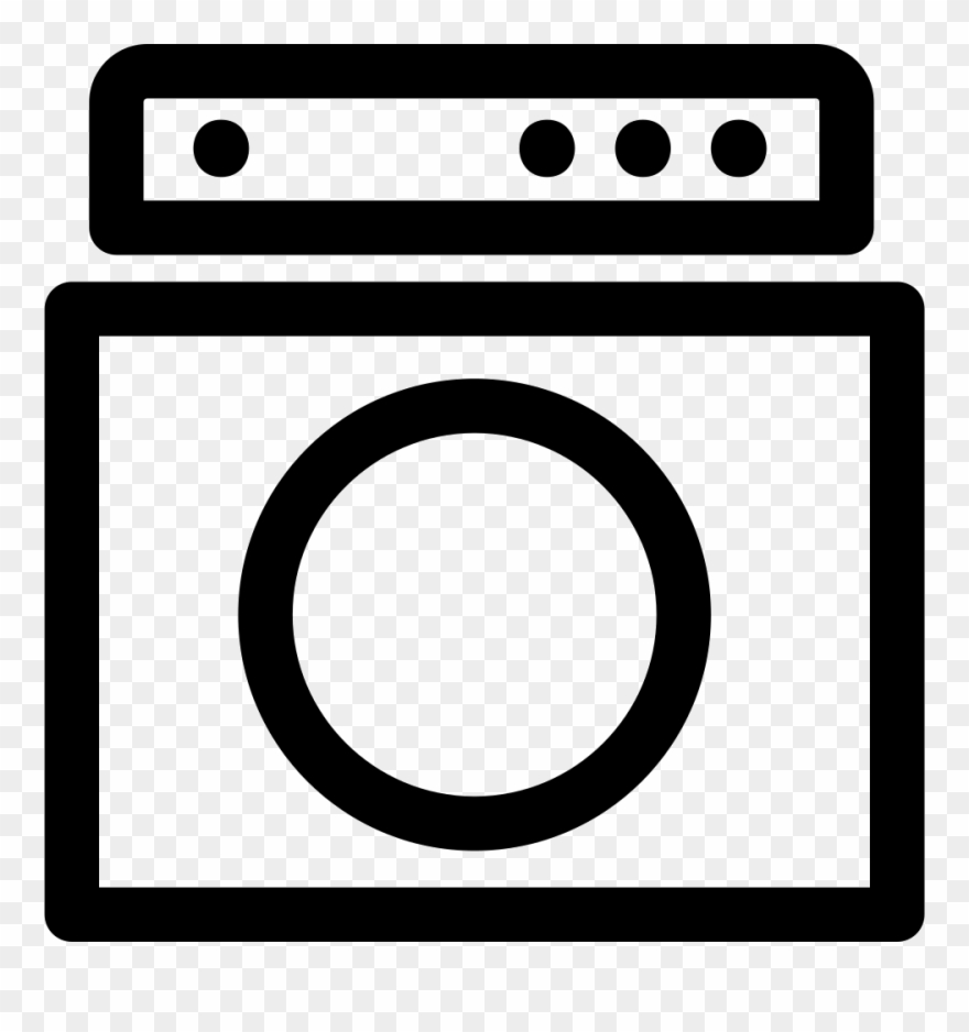 Drying Machine Outline Comments - Dessin Seche Linge Clipart
