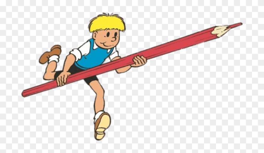 Free Png Download Jommeke Holding A Giant Pencil Png - Jommeke Clipart