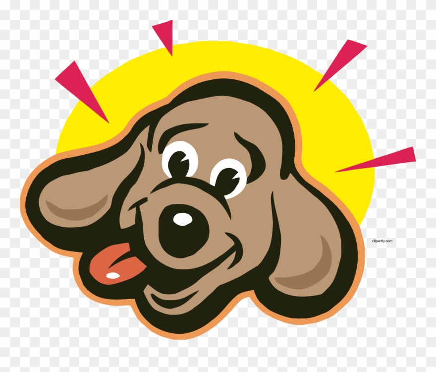 Bright Dog Face Clipart Png - Happy Cartoon Dog Face Transparent Png