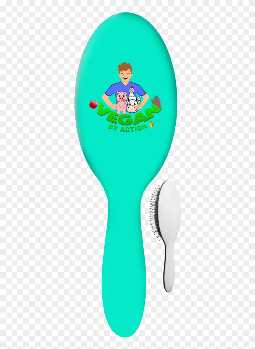 Hb Hair Brush Teal One Size Vegan By Action Clipart