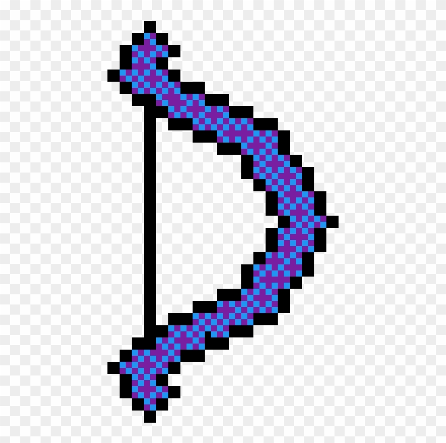 Mysterious Raider Archer Bow - Pixel Art Auto Clipart