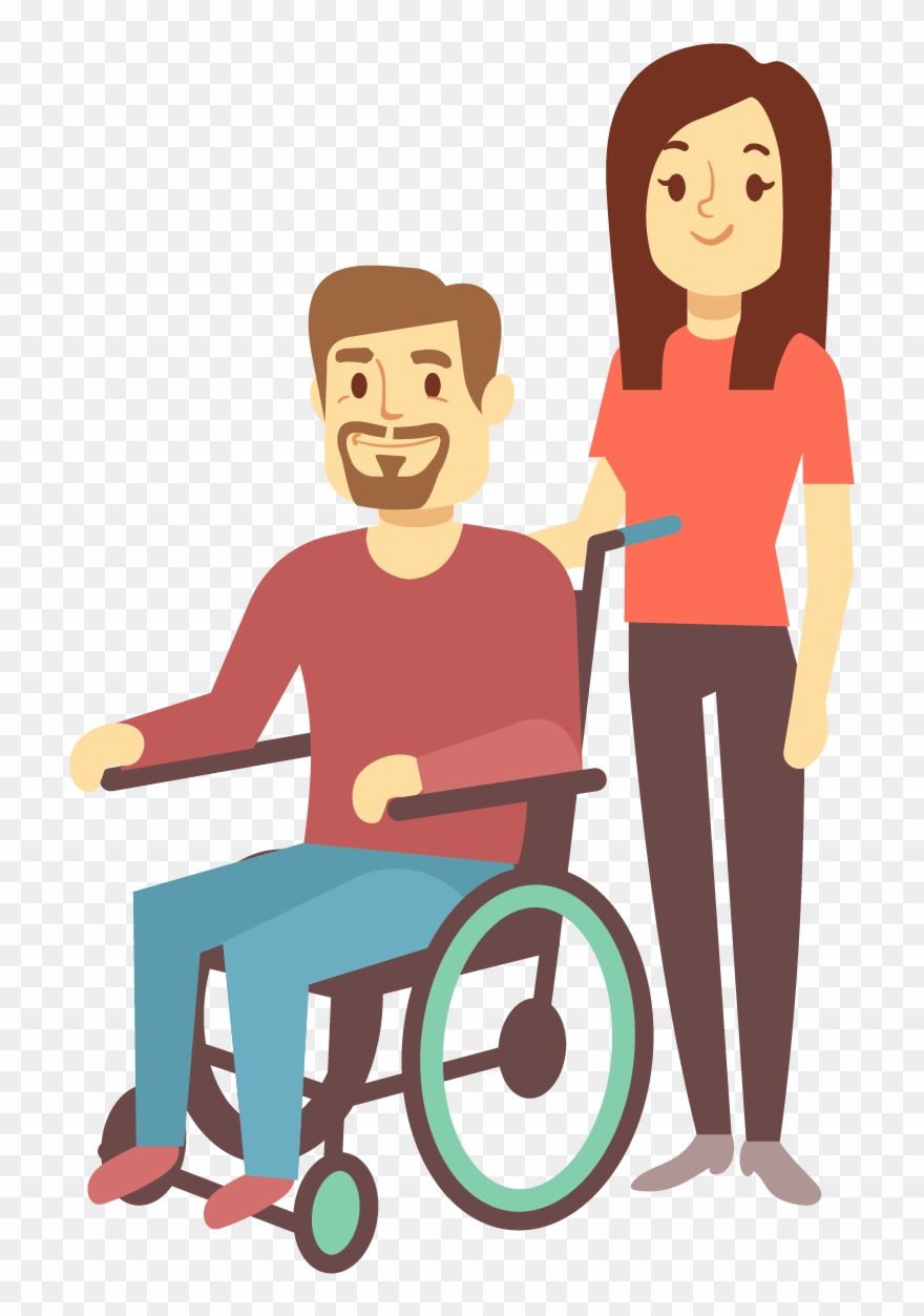 Book Weekly Or Daily Visits As Little As 2 Hours At - Help Disabled People Vector Clipart