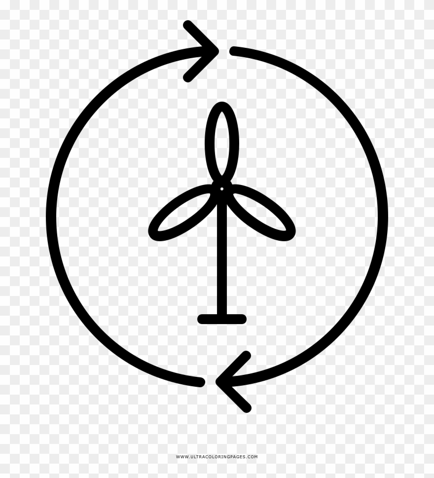 Wind Power Coloring Page - Operational Excellence Icon Clipart