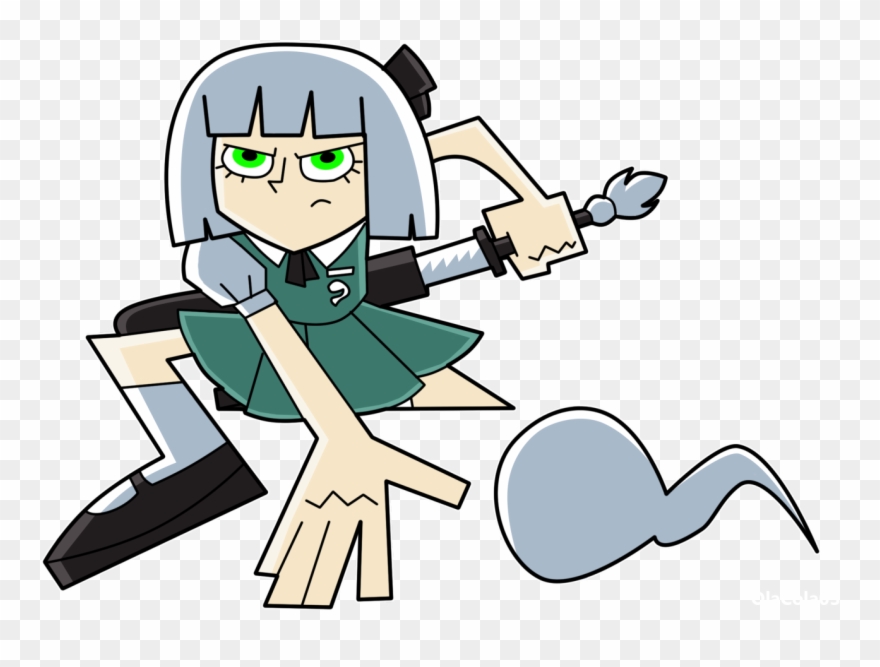“ Youmu Phantom ” Danny Phantom And Touhou Project - Youmu Konpaku Danny Phantom Clipart