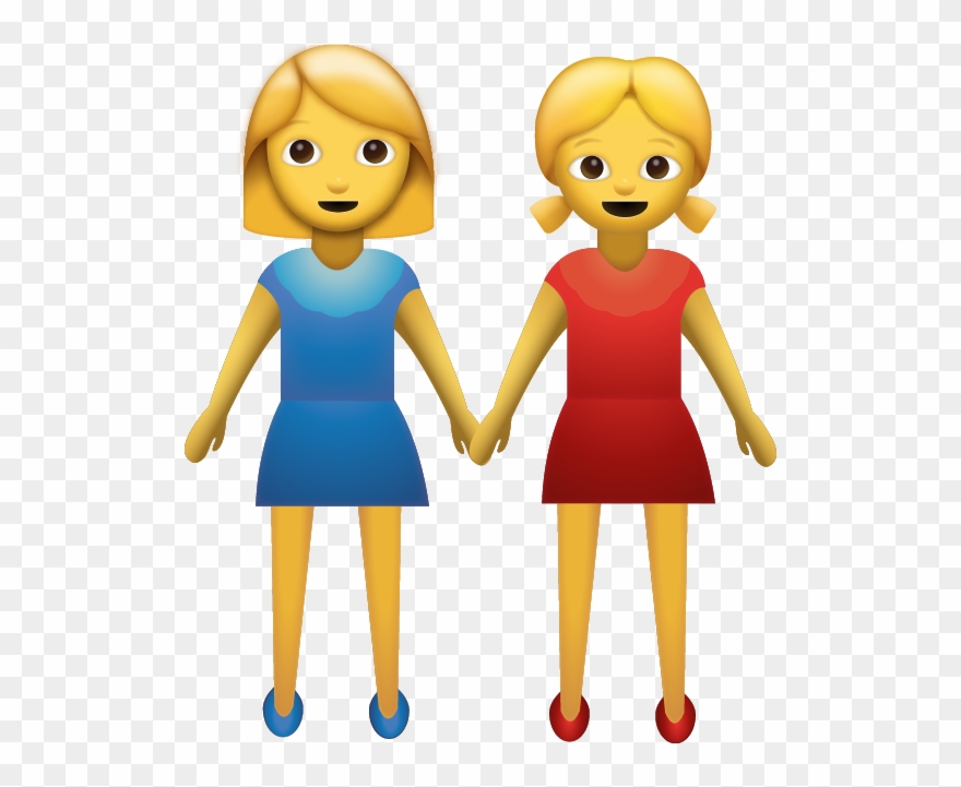 Two Women Holding Hands Emoji Clipart