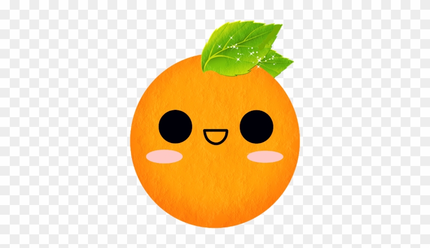 Kawaii Orange Clip Art - Mandarina Kawaii - Png Download
