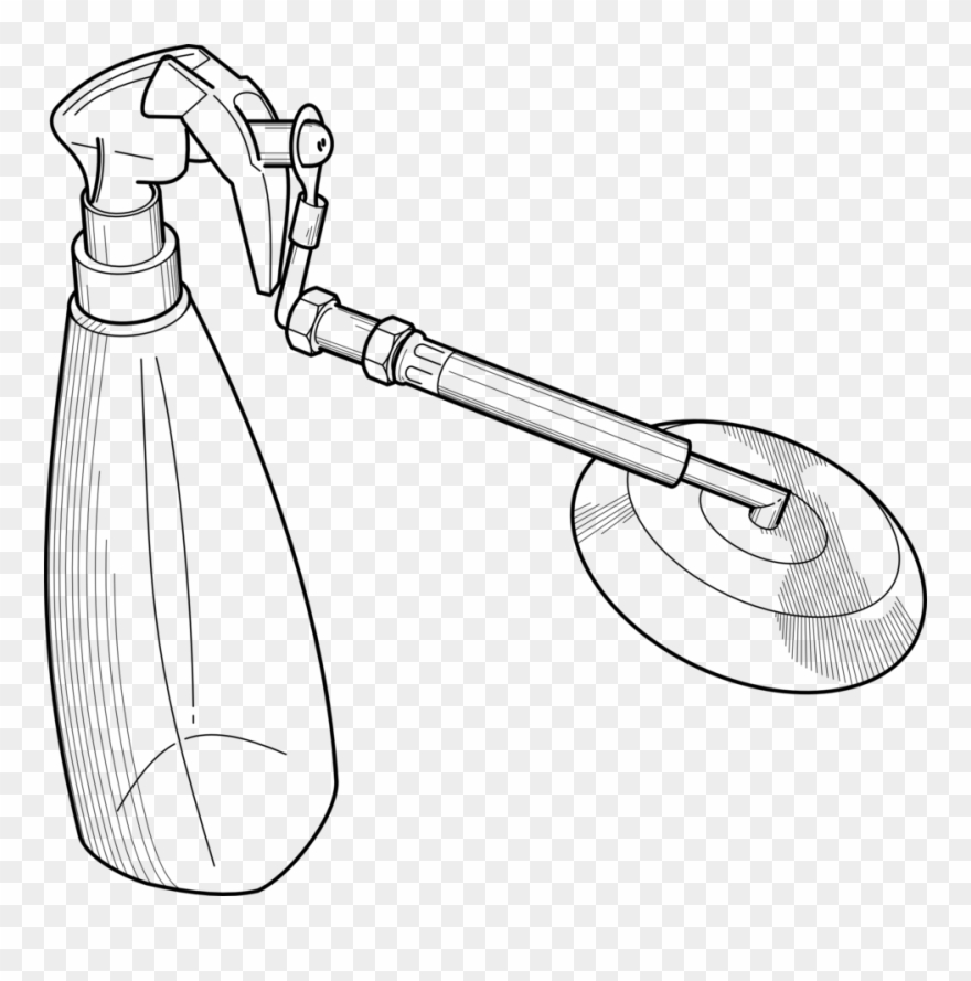 Spray Bottle W/attachment - Spray Bottle Clip Art - Png Download