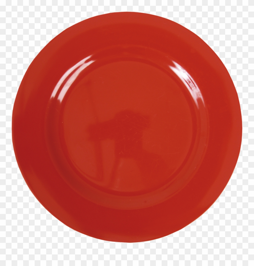 Red Melamine Round Dinner Plate By Rice Dk - Red Plate Clipart