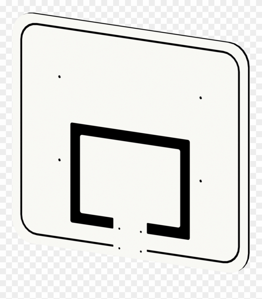 Basketball Backboard - Display Device Clipart