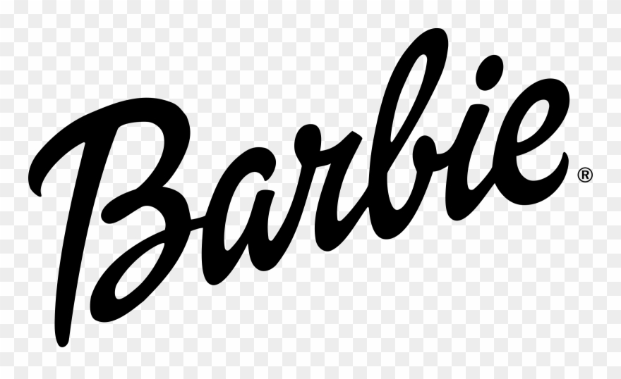 Black And White Barbie Logo Clipart