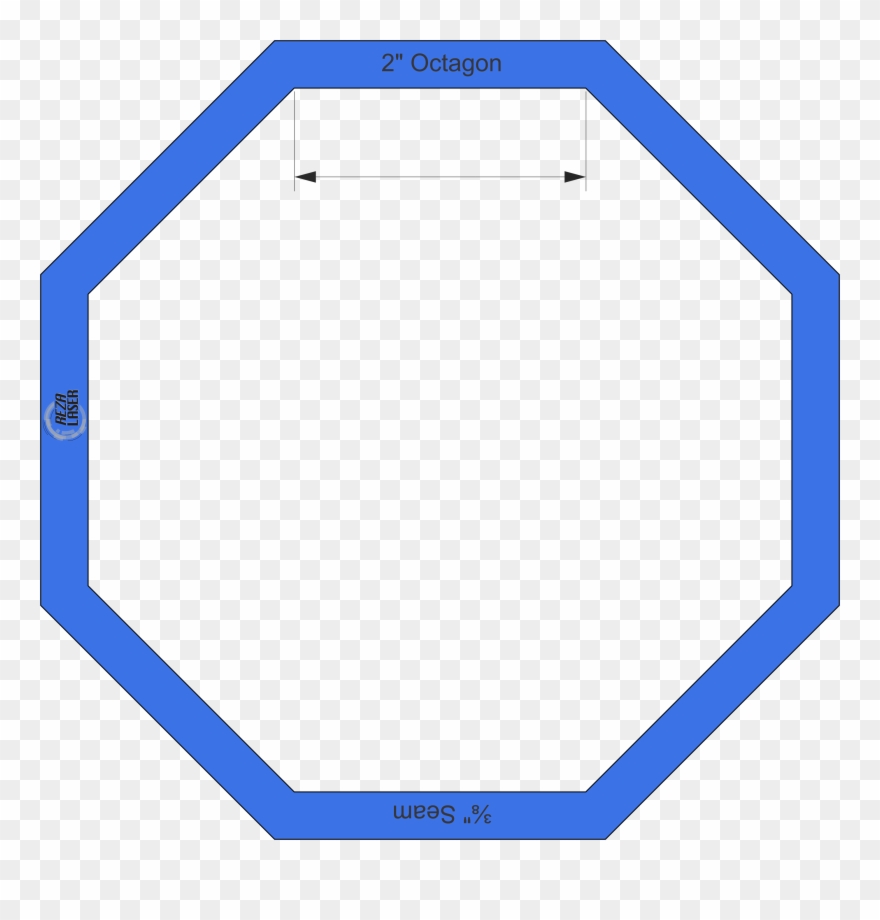 Octagon 2″ Inch Acrylic Template I Spy With ⅜” Seam Clipart