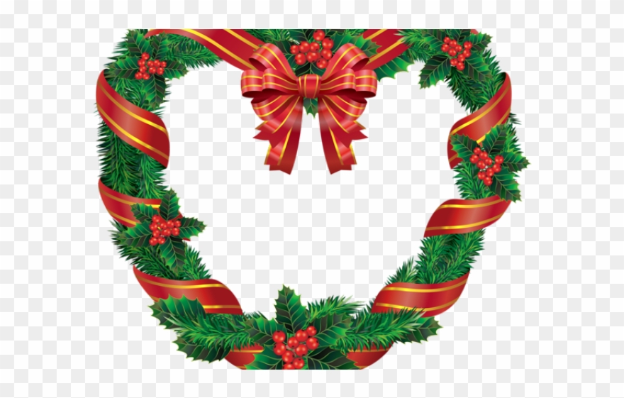Christmas Tree Clipart Wreath - Christmas Vector Art Wreath - Png Download