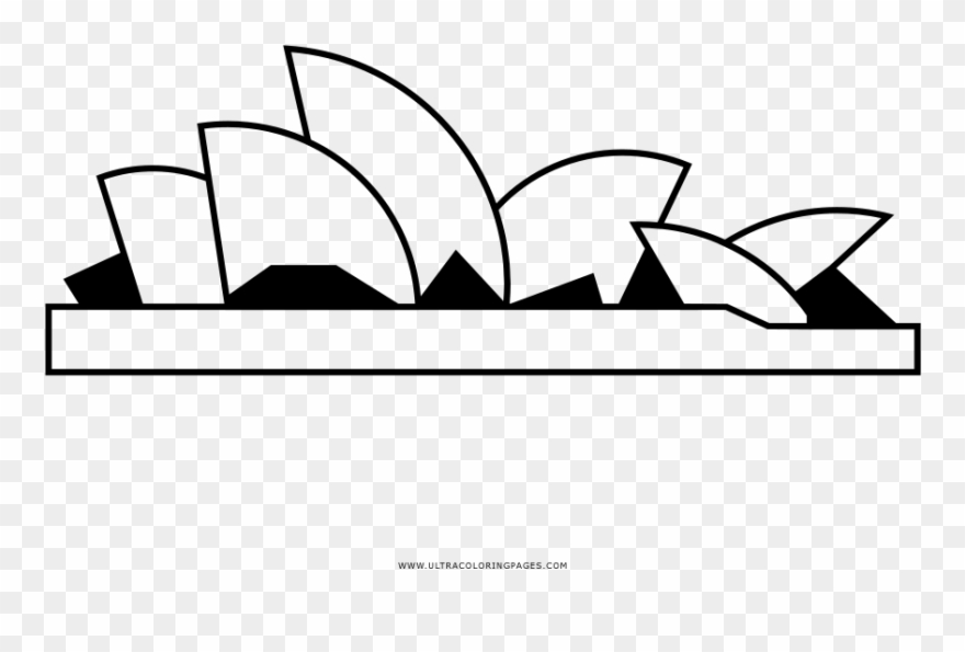 Sydney Opera House Coloring Page Clipart