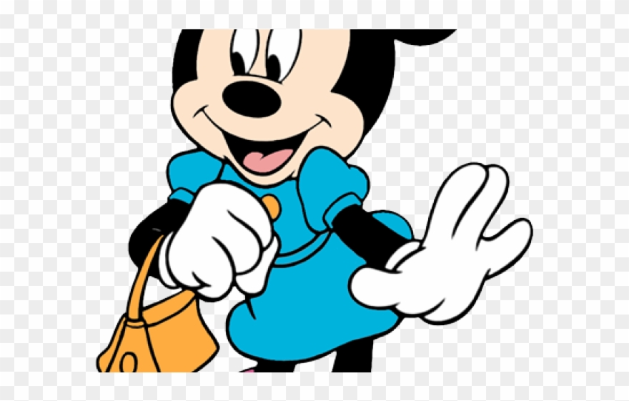 Minnie Mouse Holding A Purse Clipart