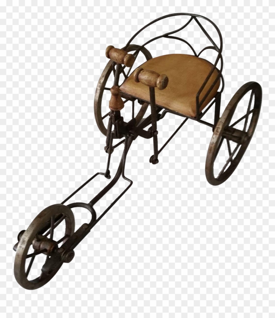 Rare Salesman Sample English Invalid Tri Wheelchair - Wheelchair Clipart