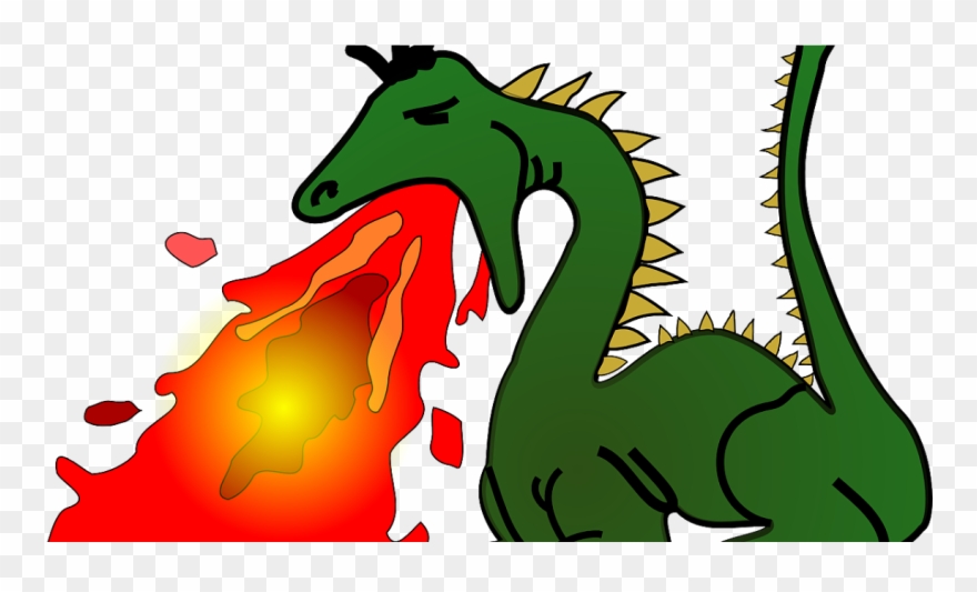 Dragon Breathing Fire Clipart - Png Download