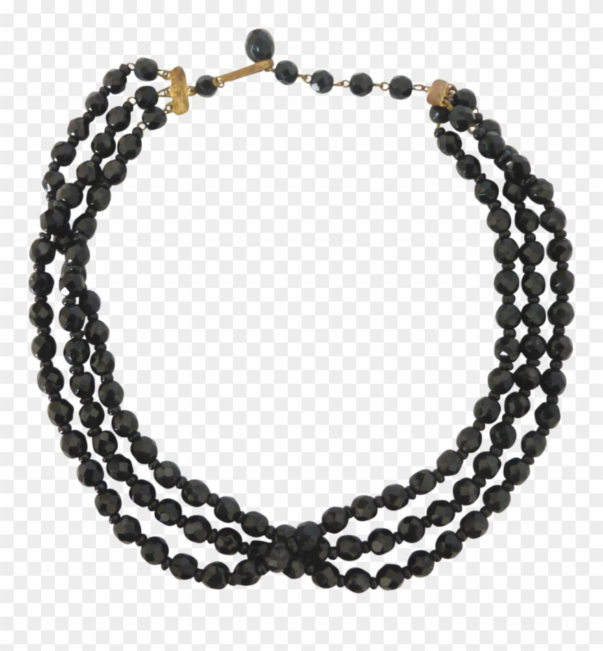 Beryl Lane Vintage S Three Strand Faceted - Necklace Clipart