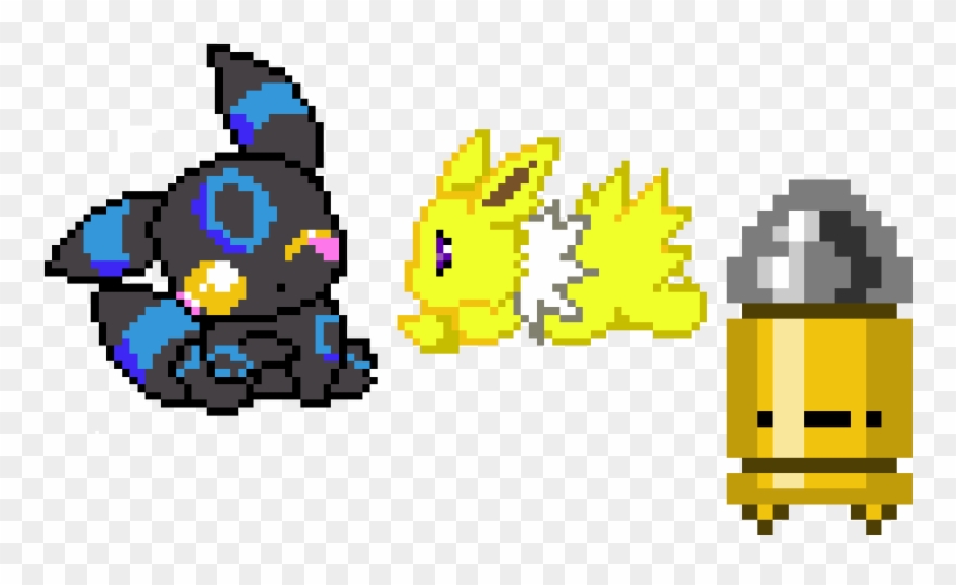 Fuse Bead Stuff - Pixel Art Pokemon Umbreon Clipart